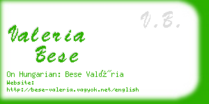 valeria bese business card